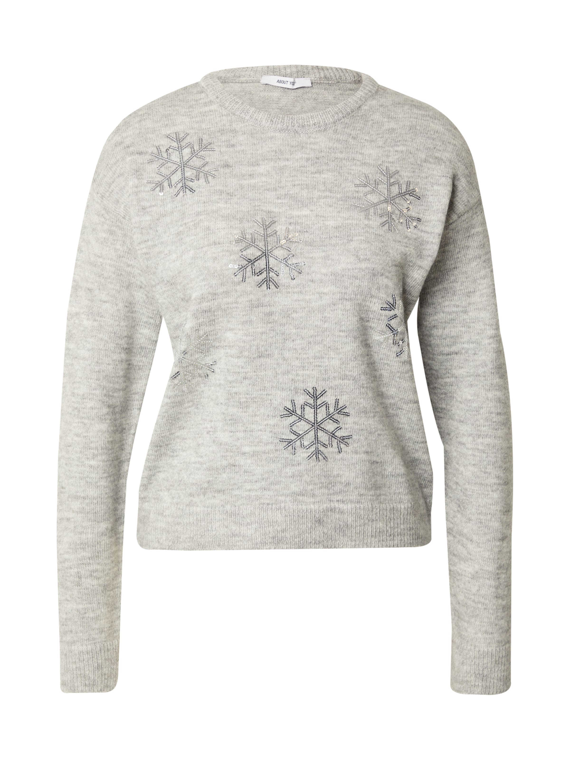 ABOUT YOU Пуловер 'Gin' в сиво: отпред
