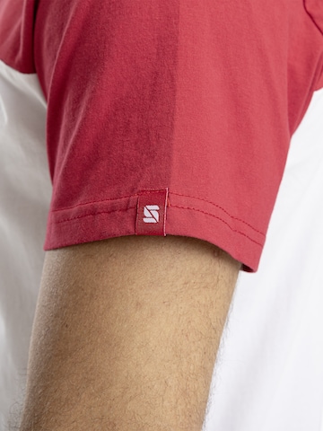 SPITZBUB Shirt 'Half Sports' in Rood