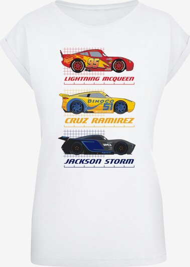ABSOLUTE CULT T-Shirt 'Cars - Racer Profile' in dunkelblau / gelb / rot / weiß, Produktansicht