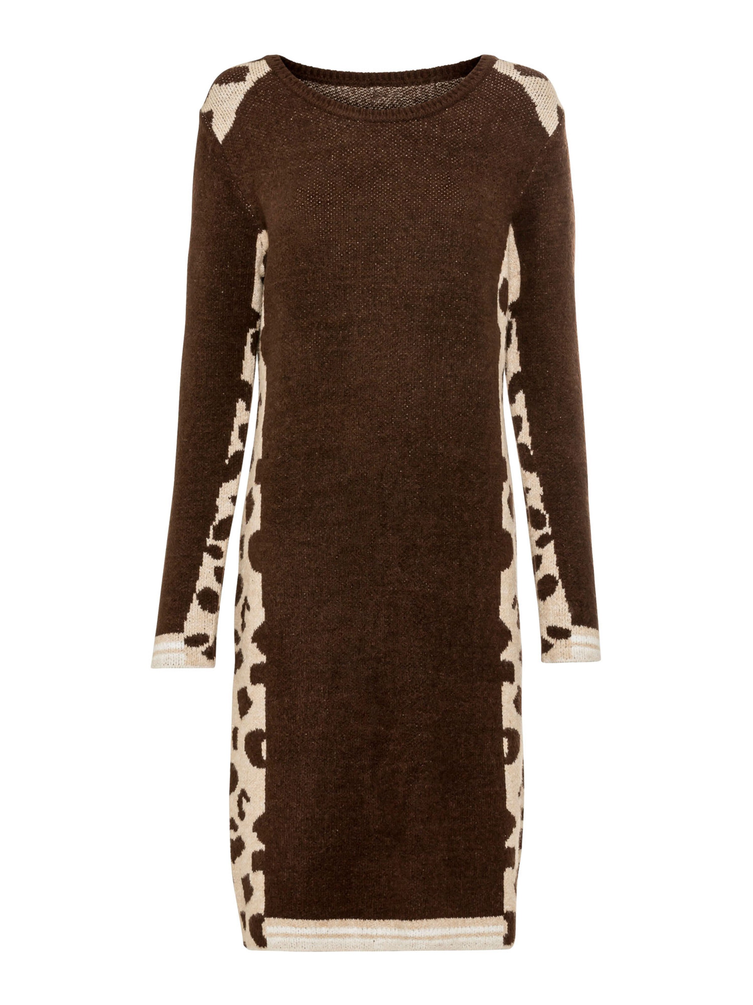 heine Sukienka z dzianiny w kolorze brązowy: przód