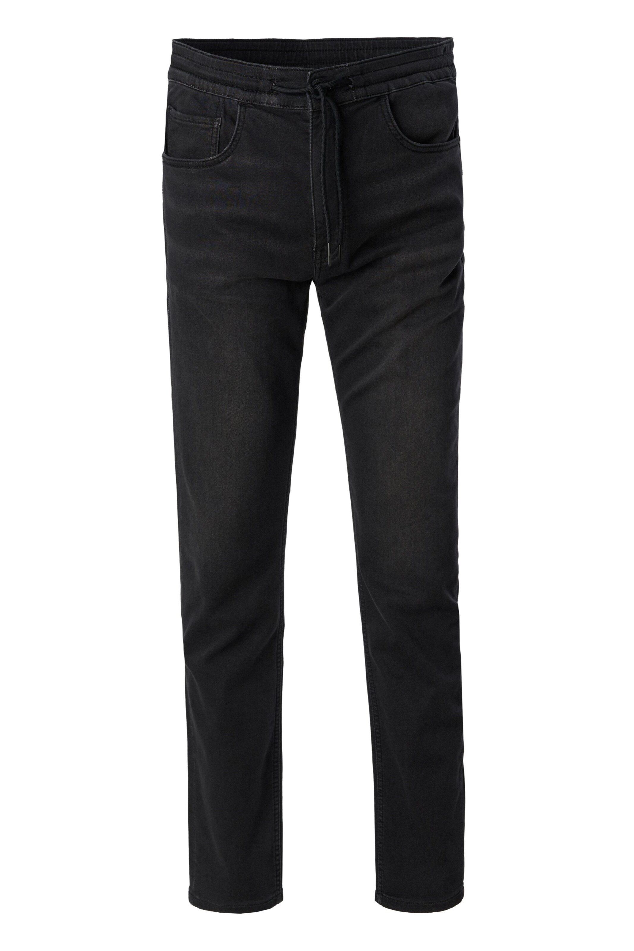 Salsa Jeans Slimfit Broek in Zwart: voorkant
