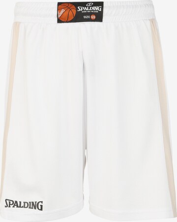 SPALDING Loose fit Workout Pants 'Jam ' in White: front