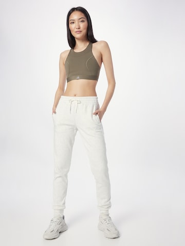 ADIDAS SPORTSWEAR Zúžený Sportovní kalhoty 'Essentials Fleece 3-Stripes' – bílá