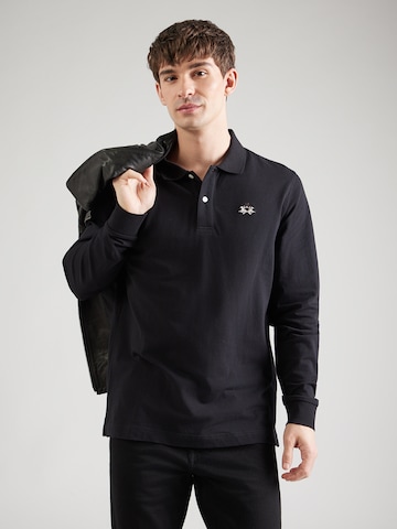 La Martina - Camiseta en negro: frente