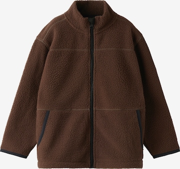 NAME IT Fleece jacket 'NMMBULIN' in Brown: front