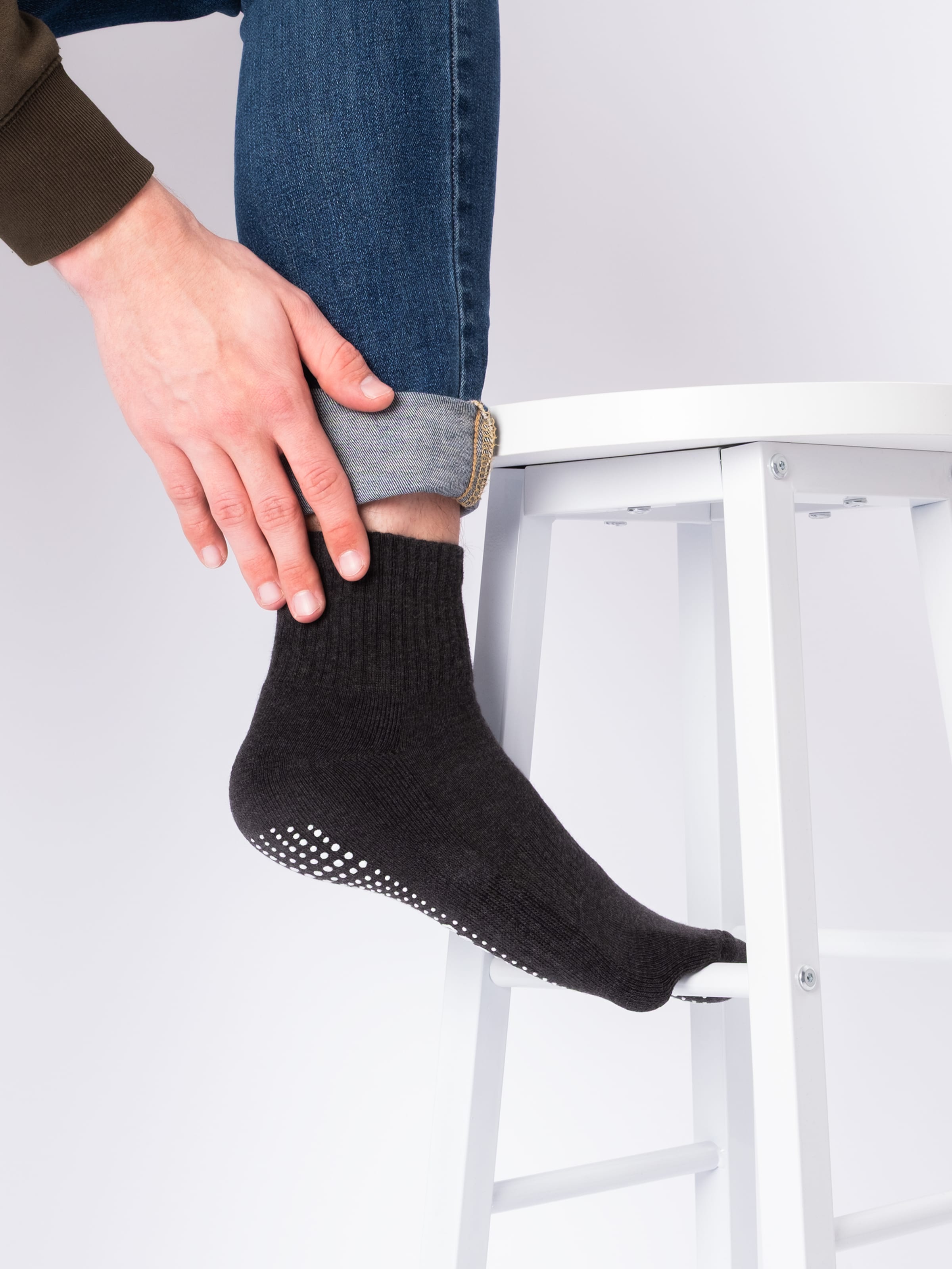 Calzino sportivo 'Stopper Andi' di Occulto in grigio