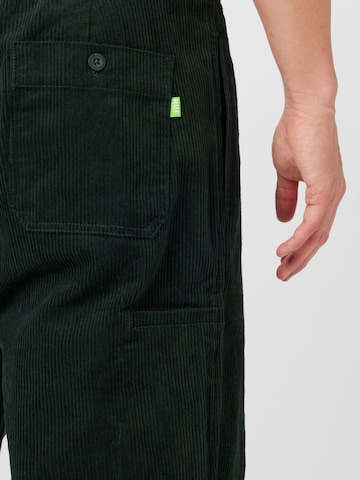 HUF Loose fit Pleat-front trousers in Green