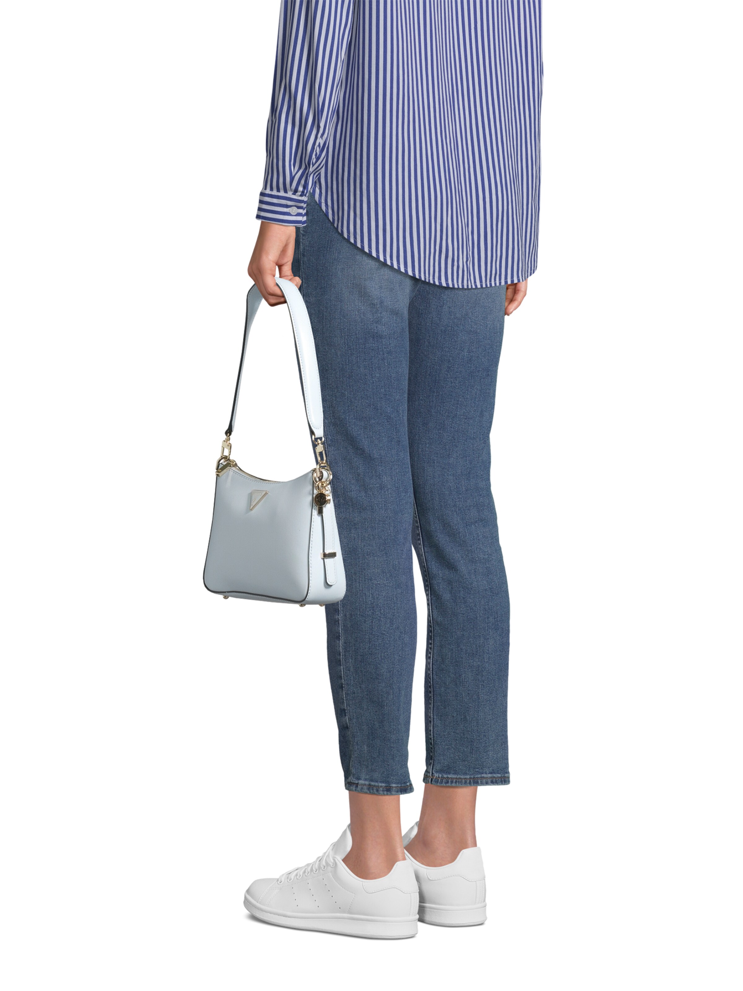 GUESS Skuldertaske 'DARYNA' i blå: forside