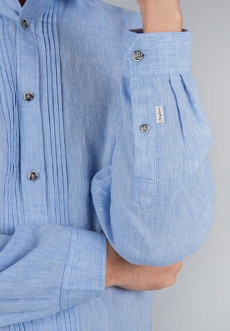 STOCKERPOINT Comfort fit Traditional Button Up Shirt 'Fernando' in Blue