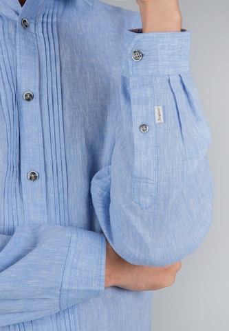 STOCKERPOINT Comfort fit Traditional Button Up Shirt 'Fernando' in Blue