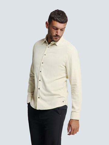 No Excess Regular fit Overhemd in Beige: voorkant