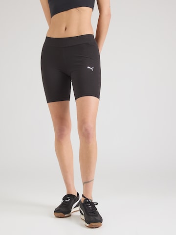 PUMA Skinny Športne hlače 'Ess' | črna barva: sprednja stran