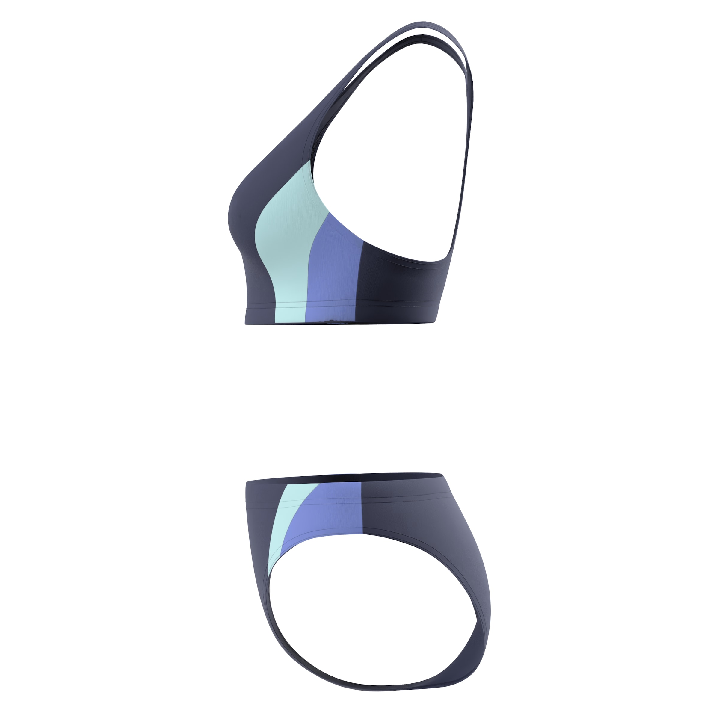SPEEDO Bustier Sportbikini in Blau