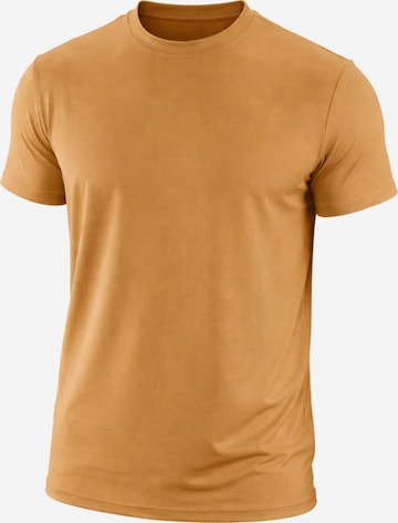 PANTONECLO - Camiseta funcional 'Pantoneclo Men's Gym Crew Neck Short Sleeve T-Shirt' en amarillo: frente