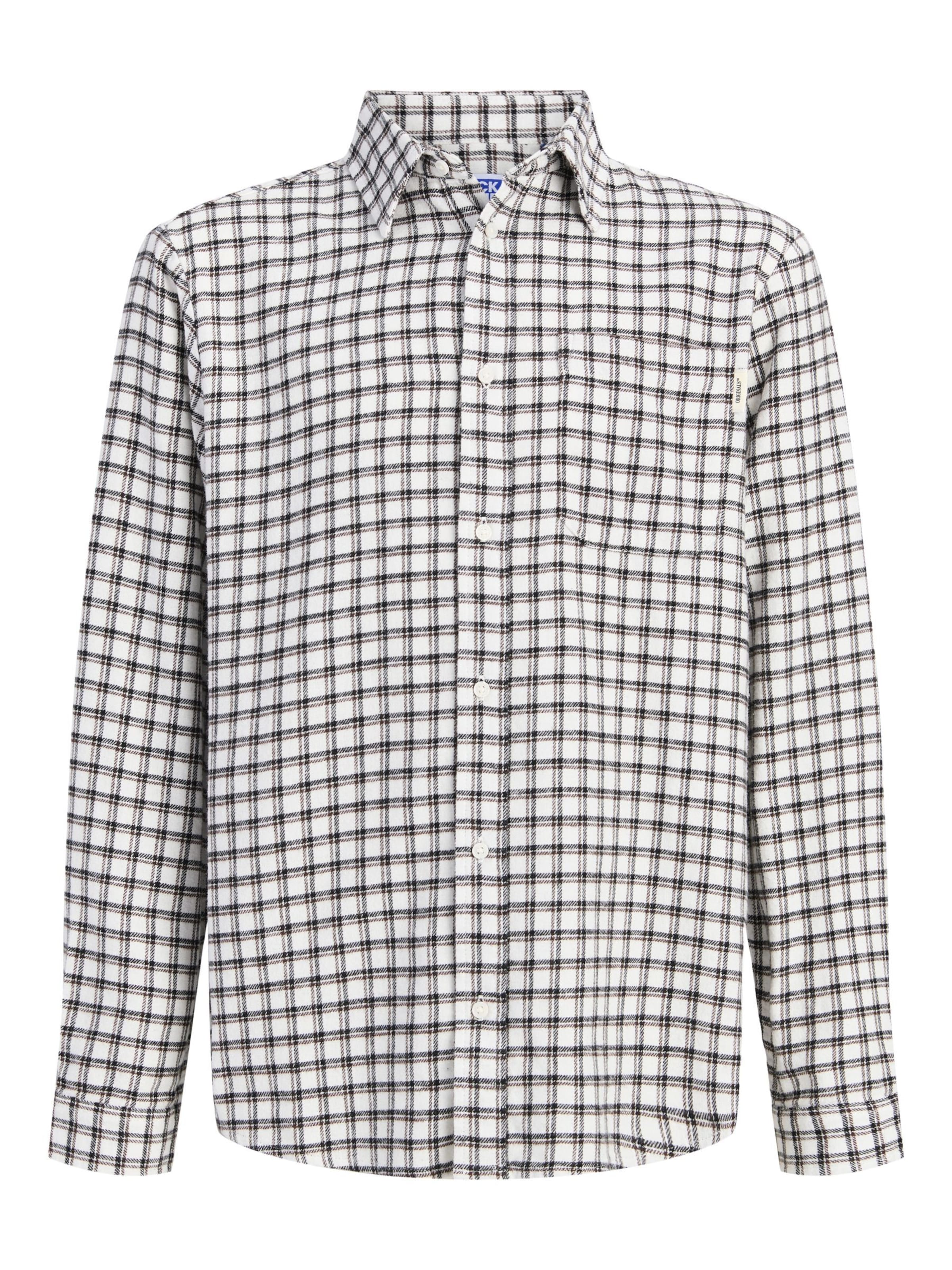 Jack & Jones Junior Overhemd in 152 in de kleur Zwart / Wit, Productweergave