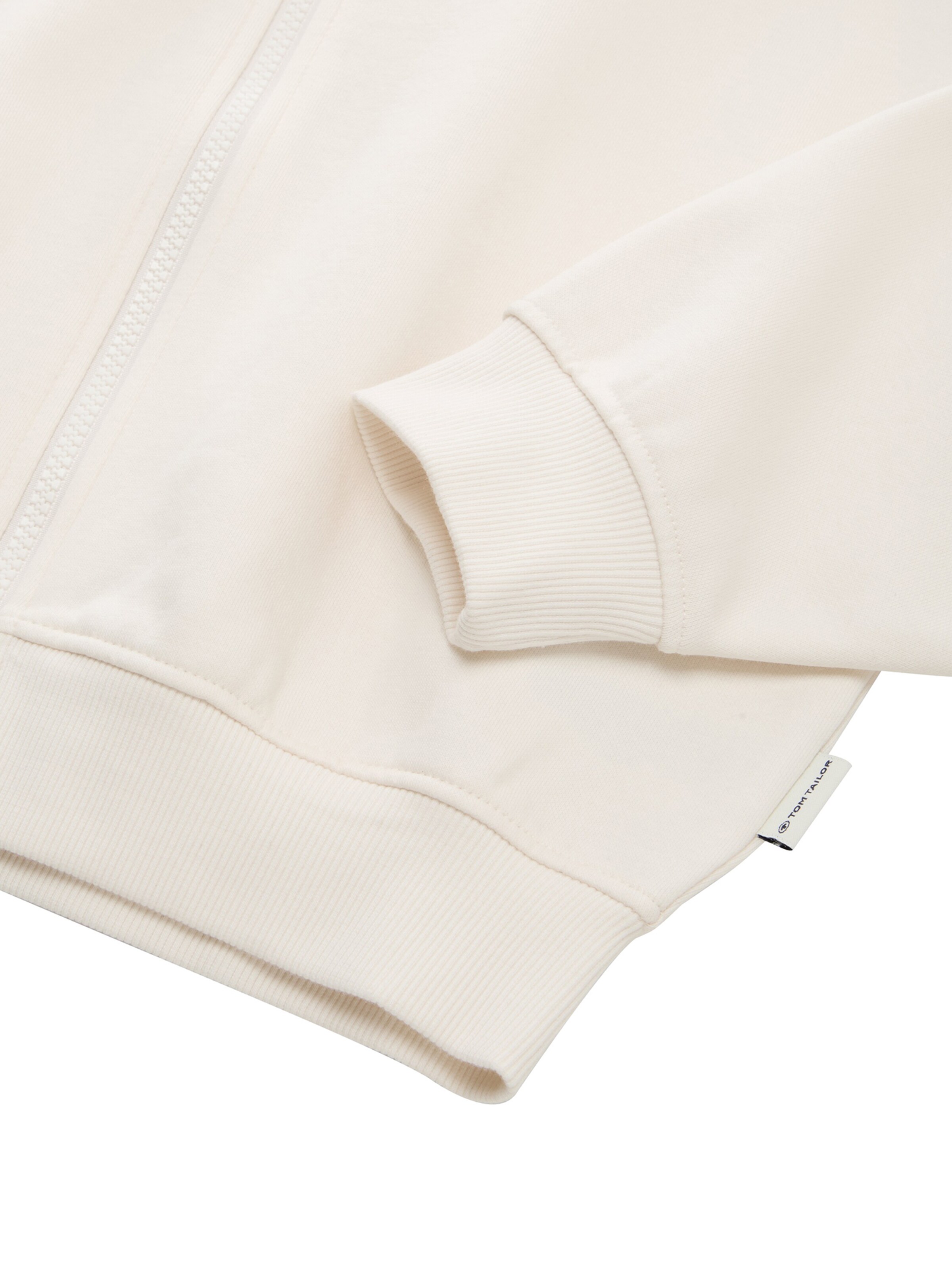 TOM TAILOR Sweat jacket in White