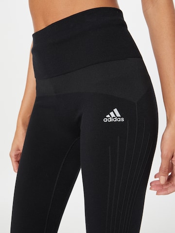 ADIDAS SPORTSWEAR Skinny Sportbroek 'Aero Winter Long' in Zwart