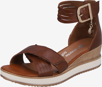 REMONTE Sandals in Brown: front