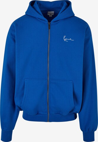 Karl Kani Zip-Up Hoodie in Blue: front