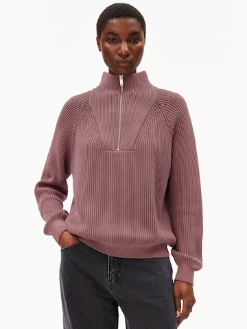 ARMEDANGELS Sweater in Purple: front