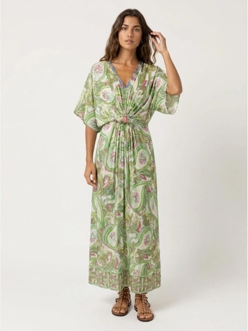 Miss June Jurk 'Robe Longue Emmy' in Groen: voorkant
