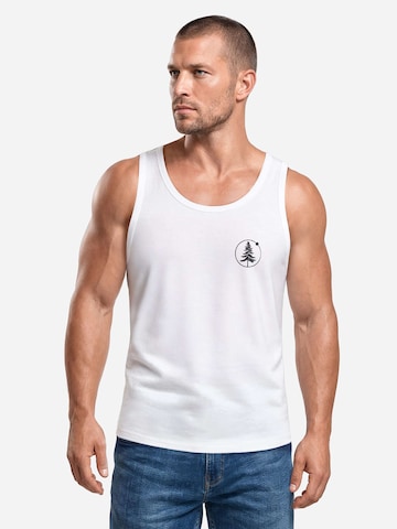 Neverless Shirt 'Outdoor Baum' in White: front