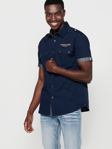 KOROSHI Regular fit Overhemd in Blauw