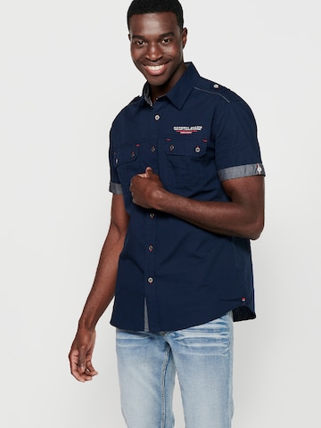 KOROSHI - Regular Fit Camisa em azul