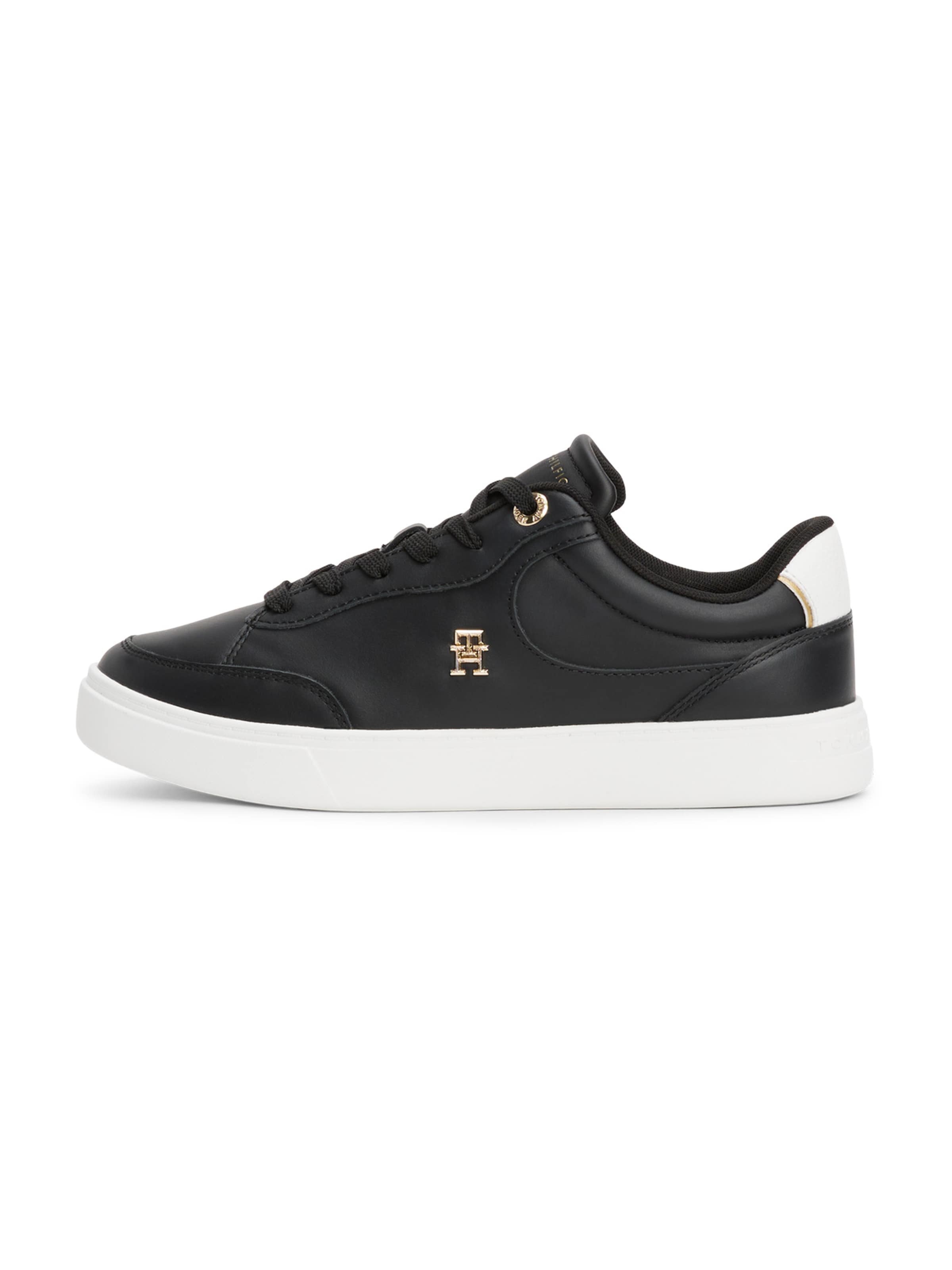Sneaker bassa 'Essential Chic Court' di TOMMY HILFIGER in nero: frontale