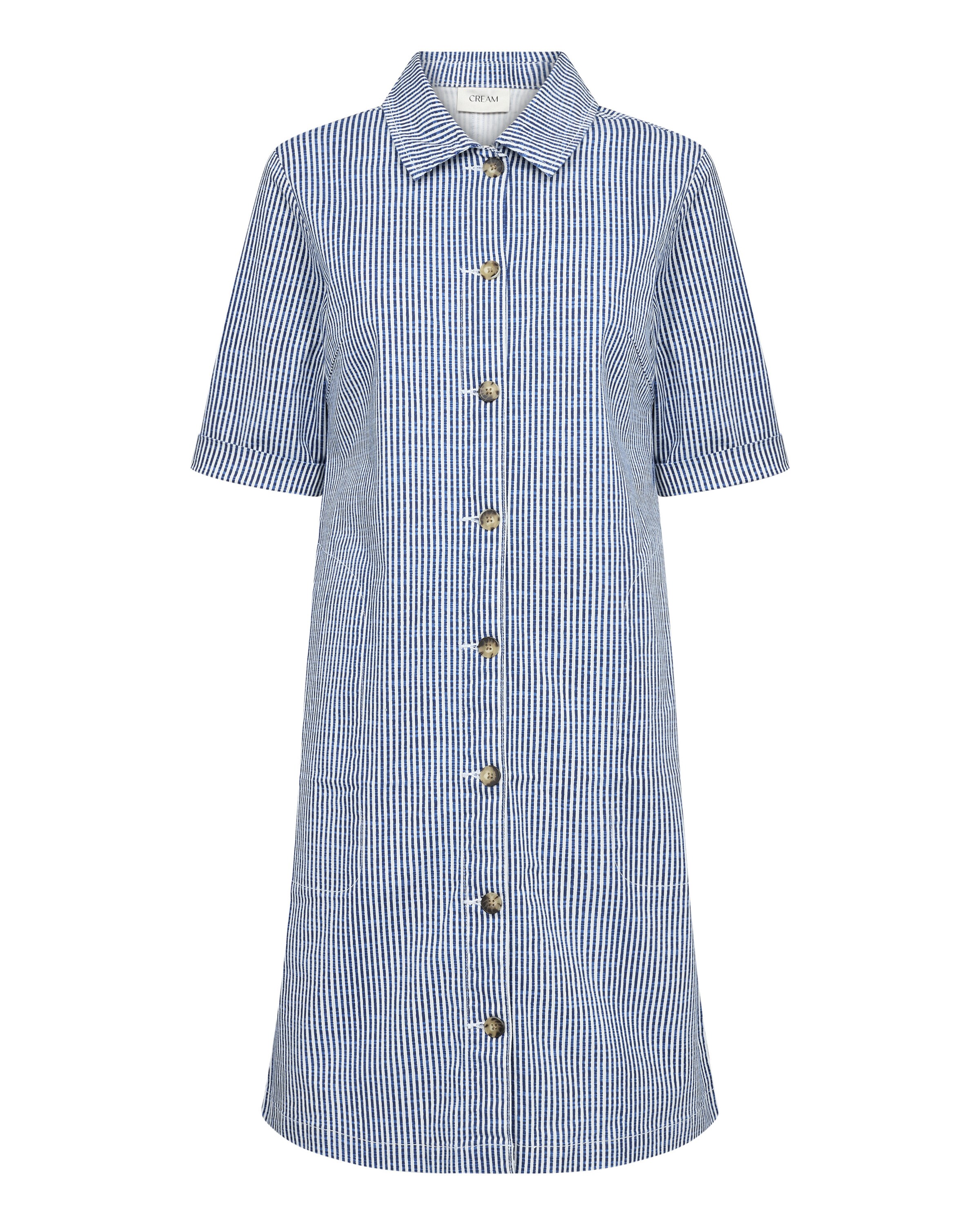 Cream Blusekjole 'Berta' i blå: forside