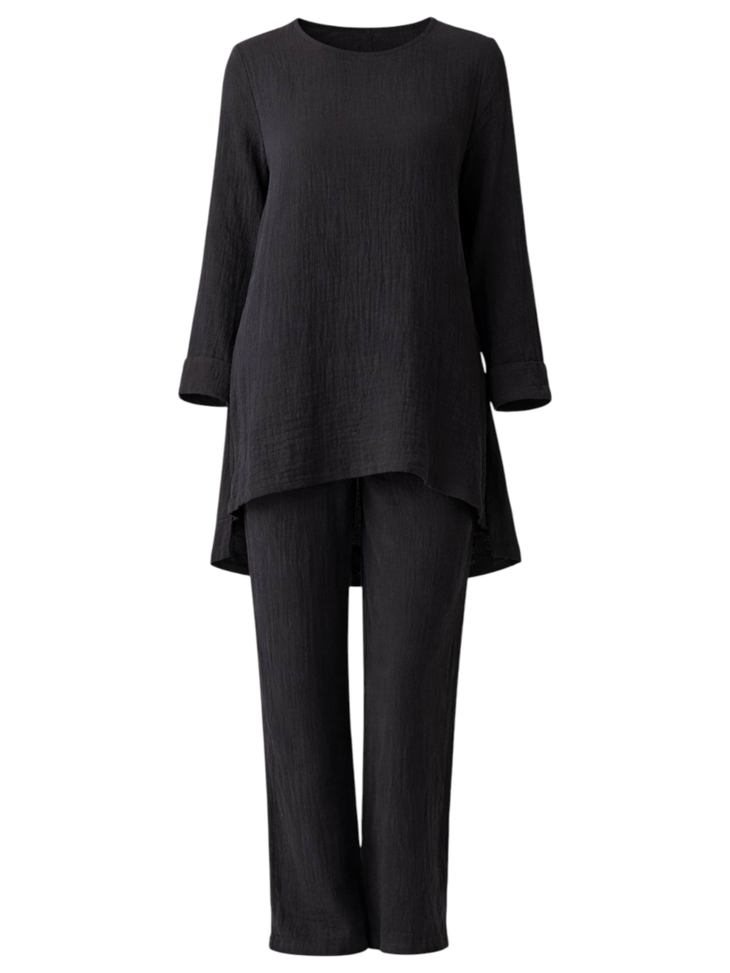 Tenue d'intérieur 'Ayda Modest' WENOR en noir : devant