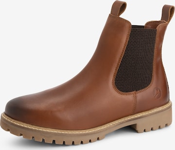 Travelin Chelsea Boots 'Randaberg' i brun: forside