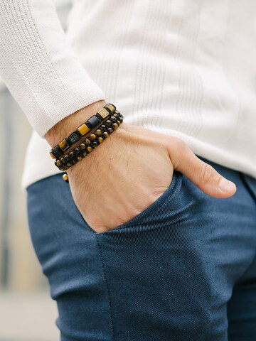 GT Collection Armband 'Double-Bead' in Braun
