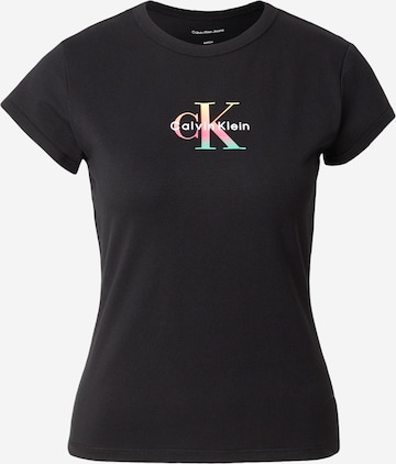 Calvin Klein Jeans Normalny krój Koszulka 'Pride' w kolorze czarny: przód