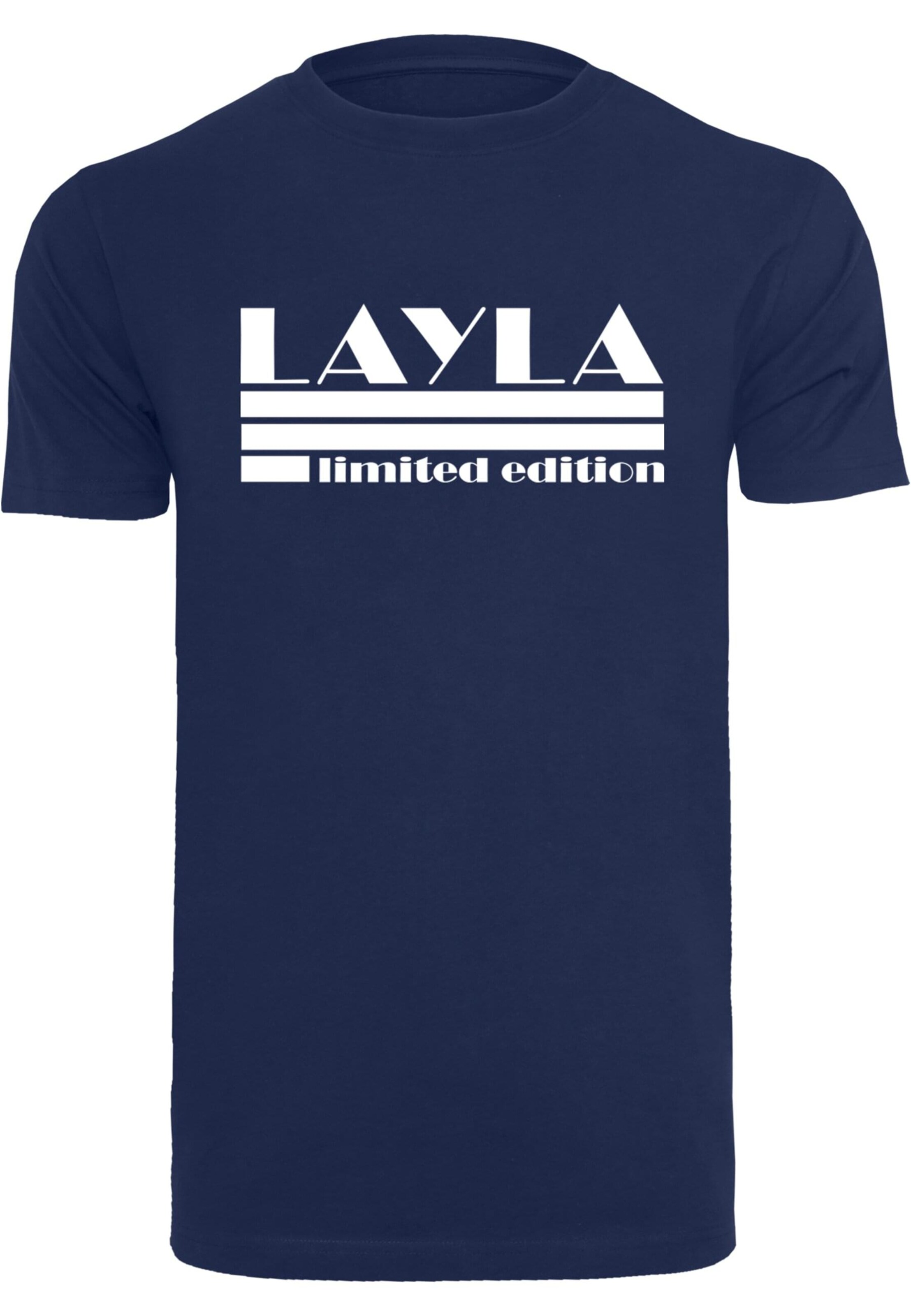 Merchcode Shirt 'Layla - Limited Edition' in Blauw: voorkant