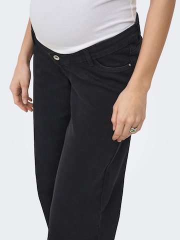 Only Maternity Wide leg Jeans in Zwart