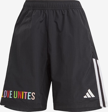 ADIDAS PERFORMANCE Regular Workout Pants in Black: front