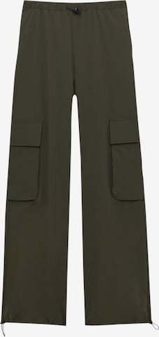 Loosefit Pantalon cargo Pull&Bear en vert : devant