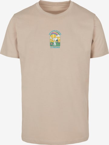 Merchcode Shirt 'Peanuts - It's good to have a friend' in Beige: front