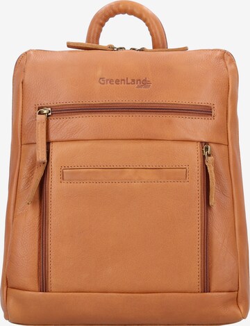 Greenland Nature Backpack 'City' in Brown: front