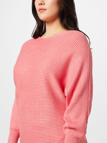 ONLY Carmakoma Sweter 'Adaline' w kolorze różowy