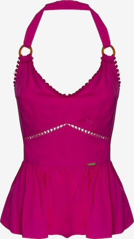 rožinė Influencer Palaidinė be rankovių: priekis