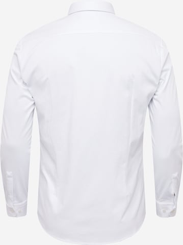 Coupe slim Chemise business 'HANK' BOSS en blanc