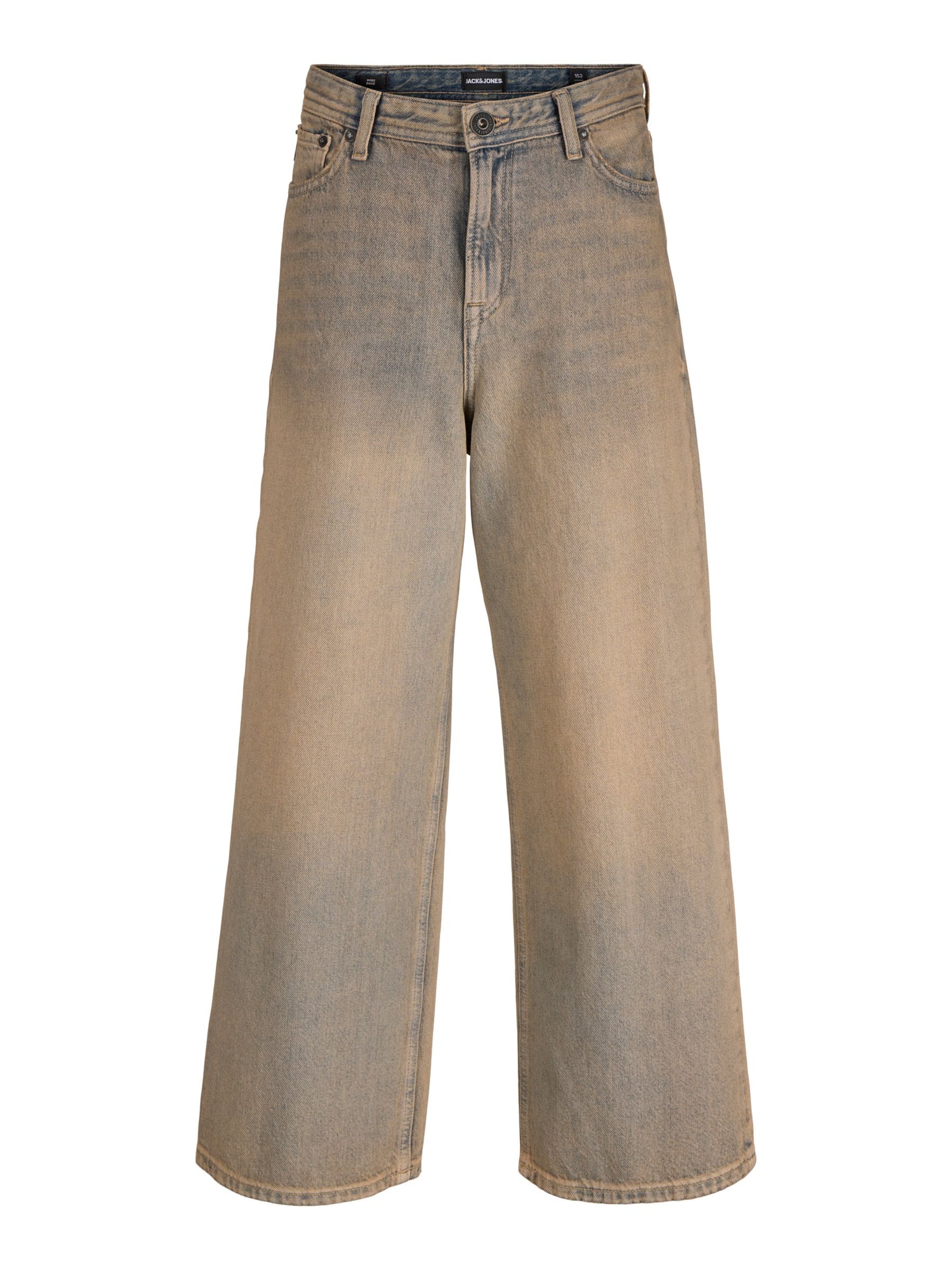 Wide leg Jeans 'JJIDave Original' di Jack & Jones Junior in marrone: frontale