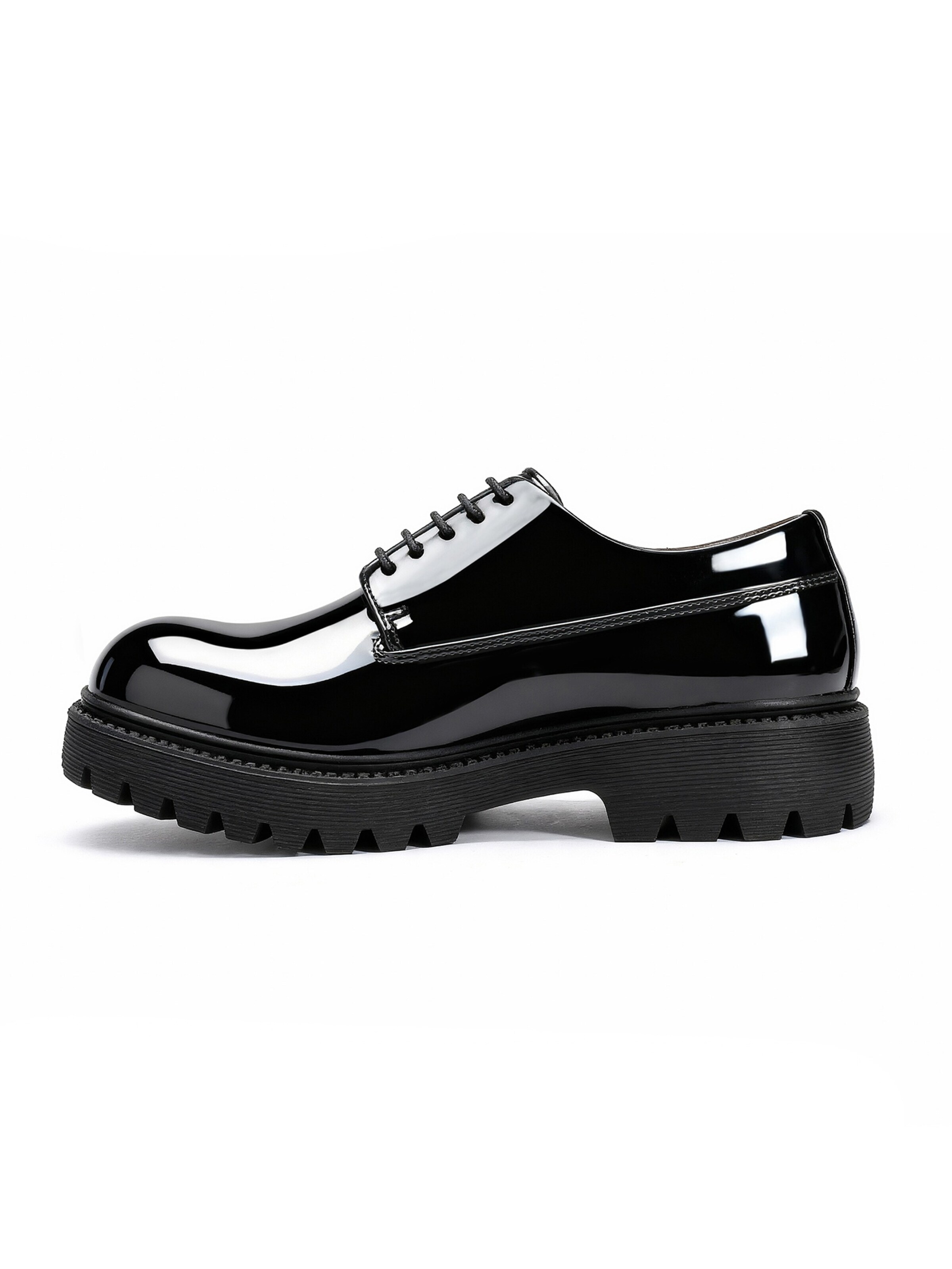 ALLTHEMEN Lace-Up Shoes 'Schicht' in Black