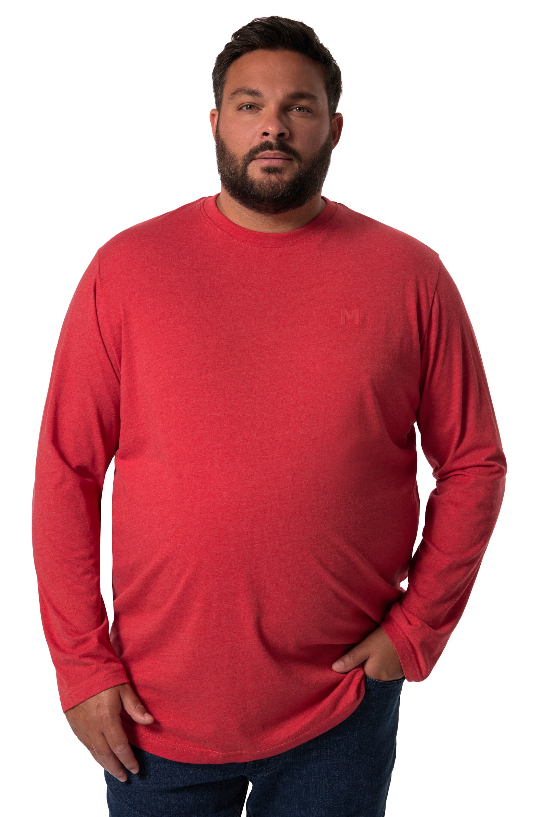 Men Plus Shirt in Rot: Vorderseite