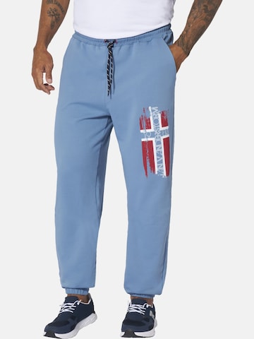 Jan Vanderstorm Loose fit Workout Pants ' Vegar ' in Blue: front