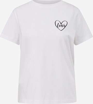 comma casual identity T-shirt i vit: framsida