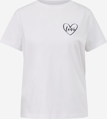 comma casual identity T-shirt i vit: framsida