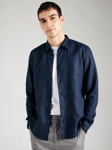 BOSS Regular fit Srajca 'LIAM' | modra barva: sprednja stran